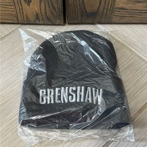 Black Beanie with White Embroidery Crenshaw